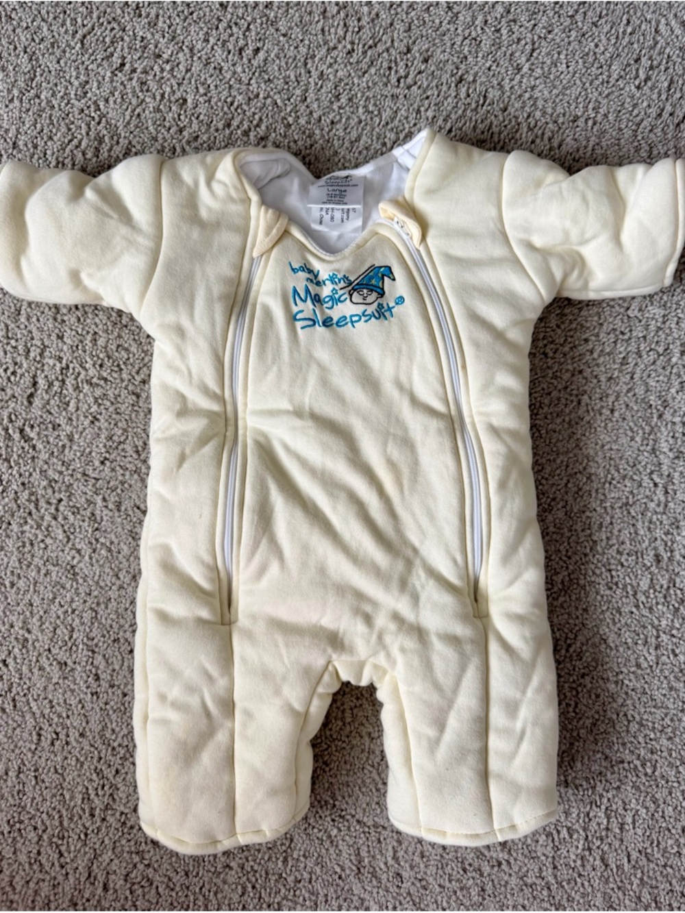 Baby Magic Cream Sleepsuit One-Piece with Dual Zippers
